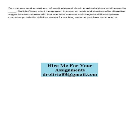 For customer service providers information learned about be.pdf