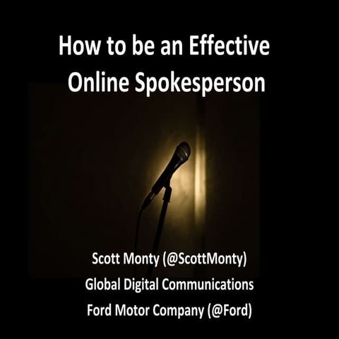 Ford Toledo Prs Aeffective Online Spokesperson Scott Monty