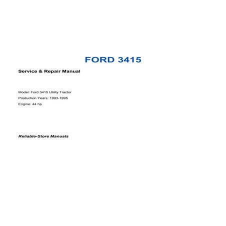Ford_3415_Operational and Maintenance Manual