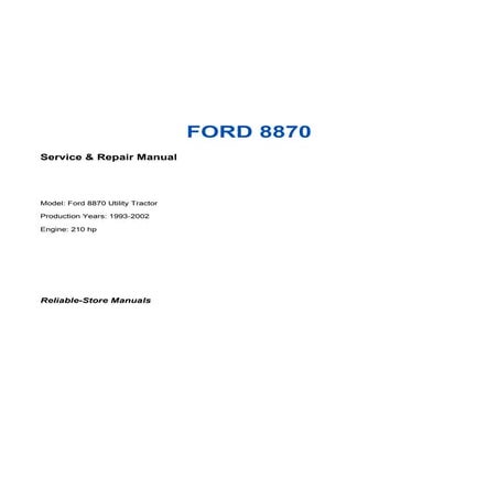 Ford_8870_Operational and Maintenance Manual