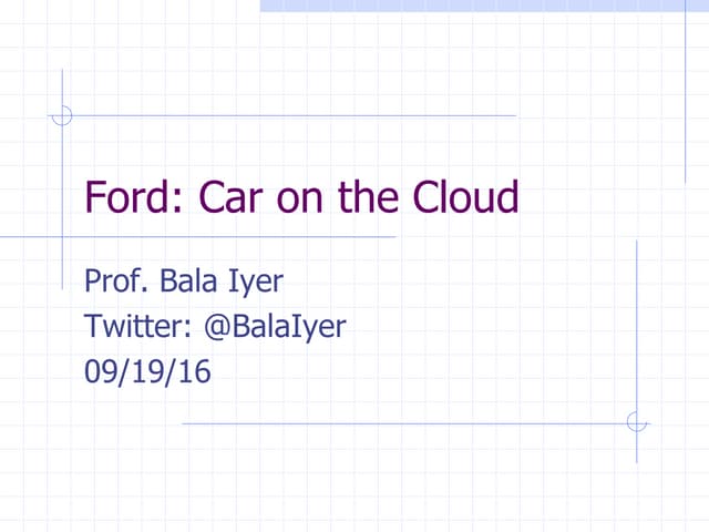 Ford car on the cloud