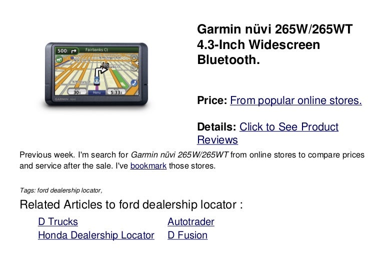 garmin dealer locator