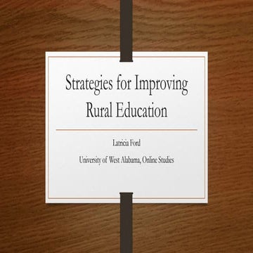 L.Ford  Rural Education
