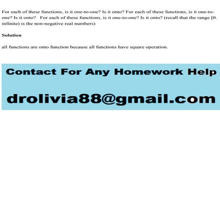 For each of these functions, is it one-to-one Is it onto For each .pdf