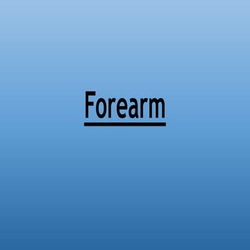 Forearm fractures
