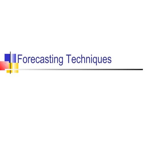Forecasting