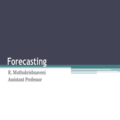 Forecasting