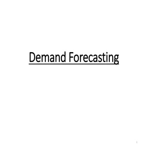 forecasting