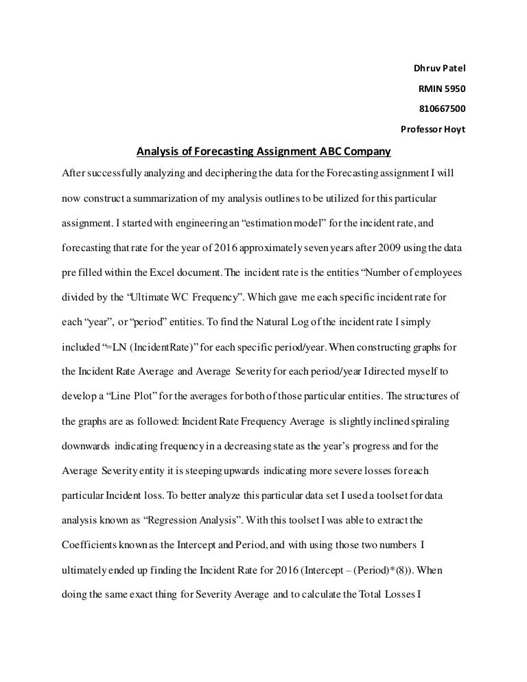 Reflection paper about forecasting image