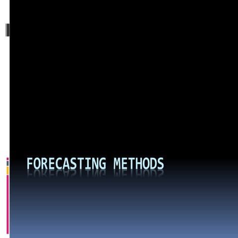 Forecasting methods by Neeraj Bhandari ( Surkhet.Nepal )