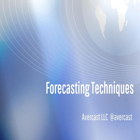 What Are Common Forecasting Techniques 