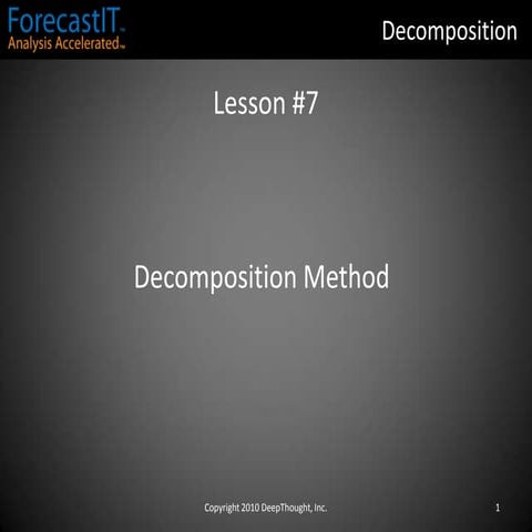 ForecastIT 7. Decomposition | PPTX