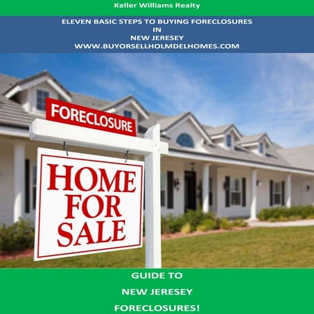 ELEVEN BASIC STEPS TO BUYING FORECLOSURES  IN  NEW JERESEY