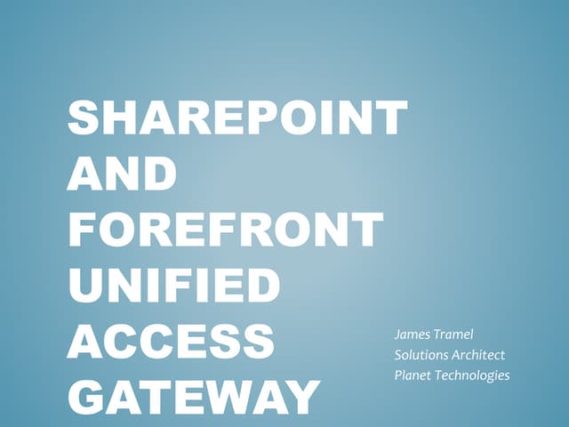 Forefront UAG