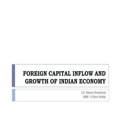 Foregin capital inflow