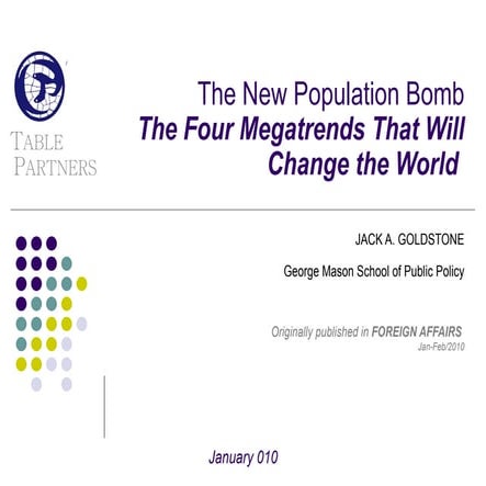 Foreign Affairs On Population Trends