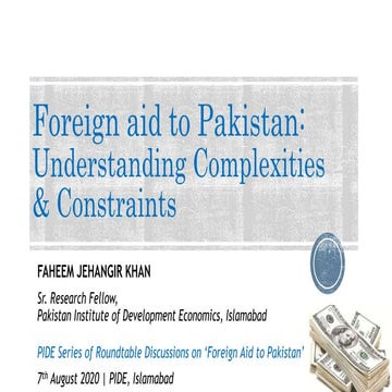 Foreign Aid to Pakistan: Understanding Complexities and Constraints