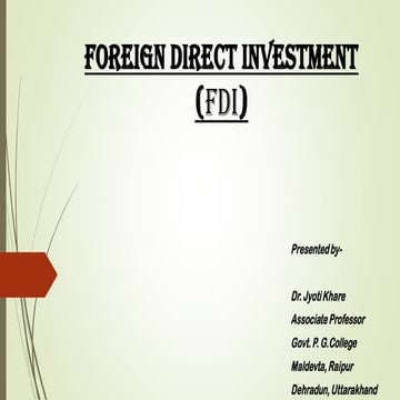 Foreign direct investment in India