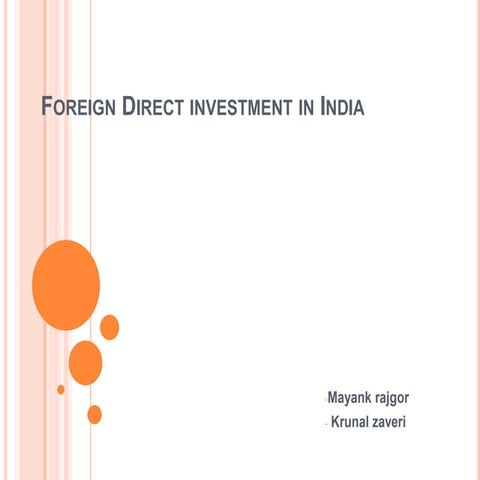 Foreign direct investment in india