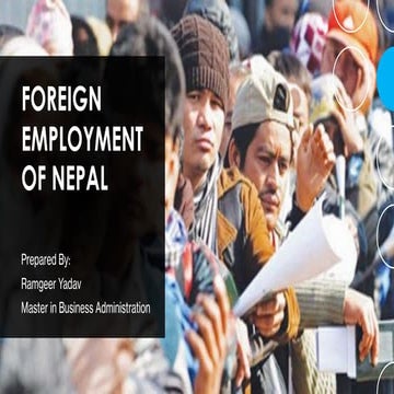 About Foreign Employment of Nepalese people. | PDF