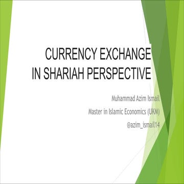 Foreign Exchange (Forex) in Islam - Bai as-Sarf | PDF