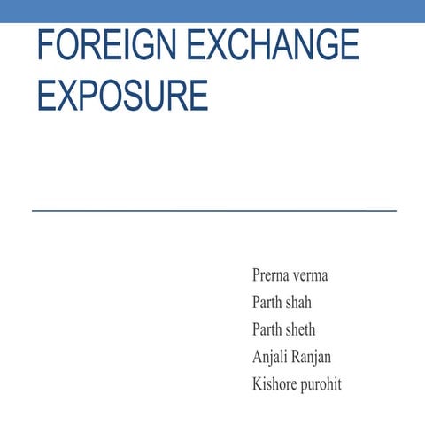 Foreign exchange exposure
