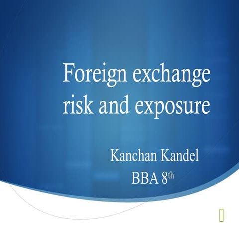 Foreign exchange exposure