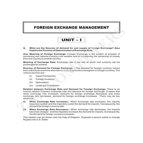 Foreign exchange management