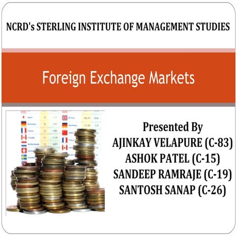 Foreign exchange markets 1