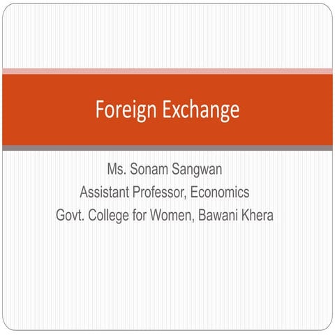 Foreign exchange