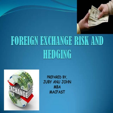 Foreign exchange risk and hedging