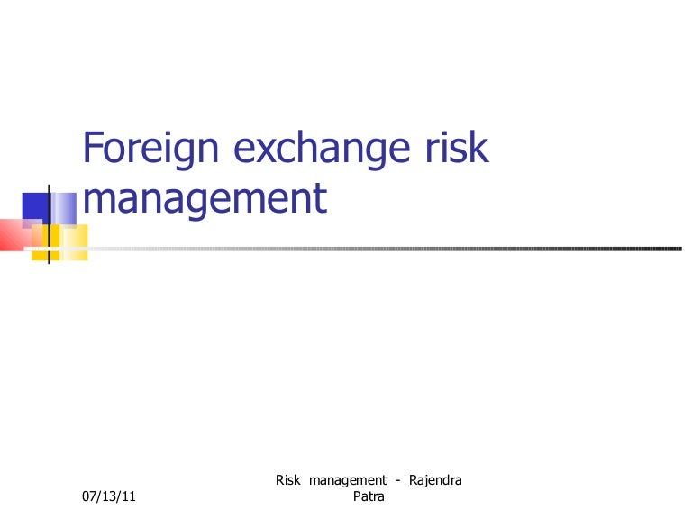 Foreign Exchange Risk management