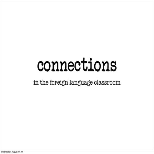 Foreign language connections