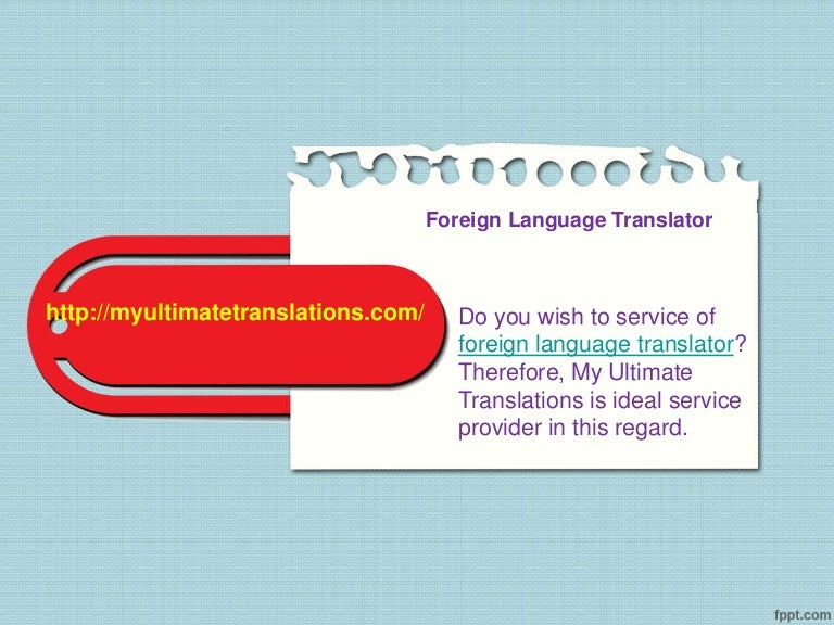 Foreign language translator