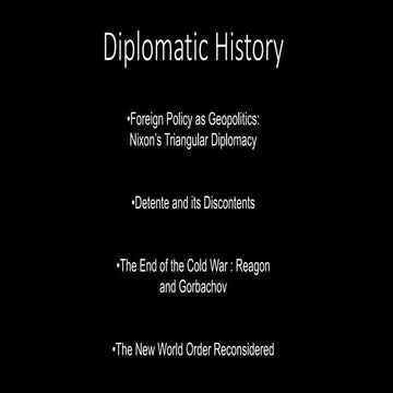 Foreign Policy as Geopolitics Nixons Triangular Diplomacy