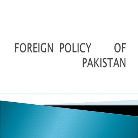 Foreign policy of pakistan
