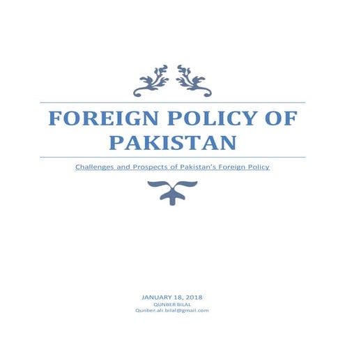 Foreign policy of pakistan