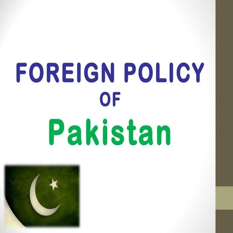 Foreign Policy of Pakistan - Pakistan
