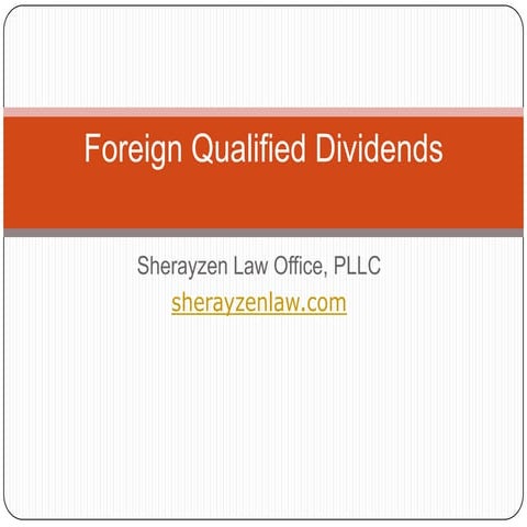 Foreign qualified dividends