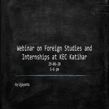 Foreign studies and internships