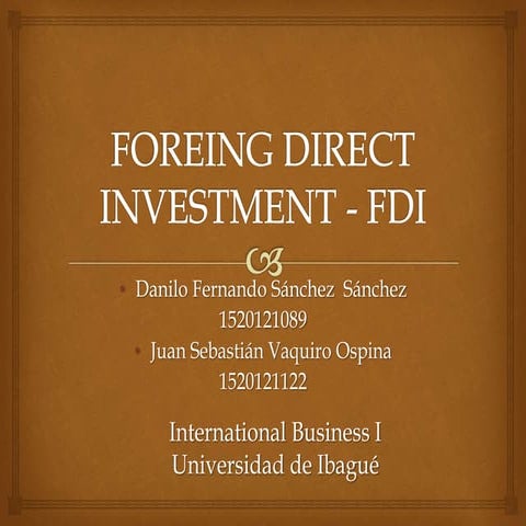 invercion extranjera directa