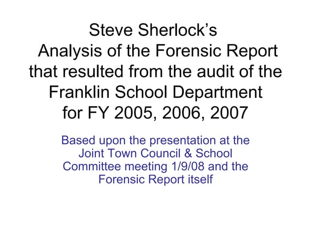 Forensic Analysis V1