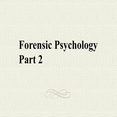 Insanity Defenses  in Forensic Psychology