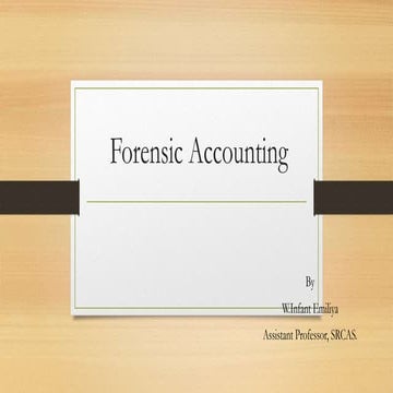 Forensic Accounting- Introduction | PPTX