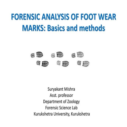 Forensic analysis of foot wear impression