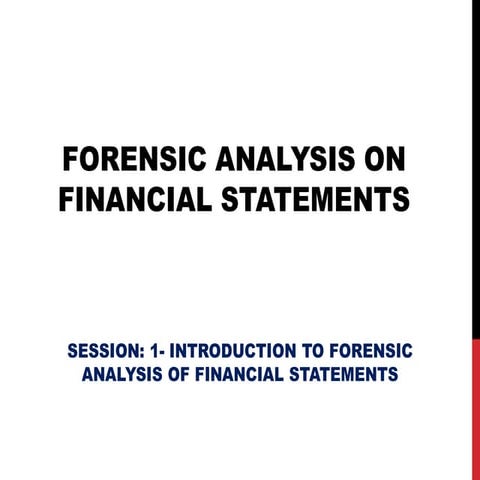Understanding Financial Statement fraud- Forensic Accounting ...