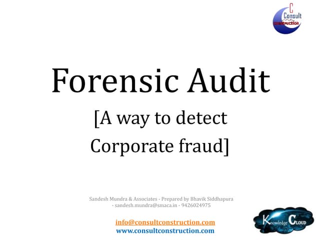 Forensic audit