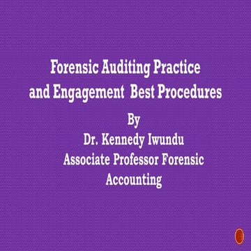 Introduction to Forensic Accounting | PPT