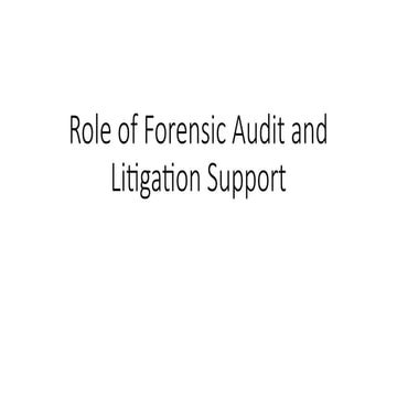 Forensic Audit Litigation support .ppt f x | PPTX