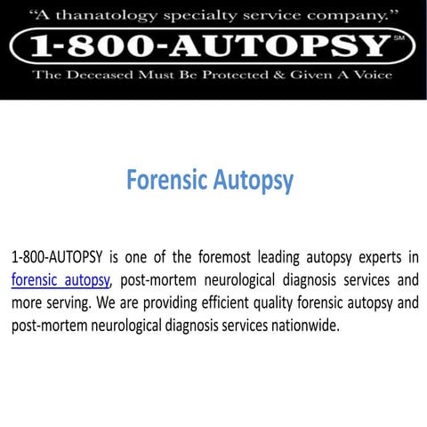 Forensic Autopsy | PPTX